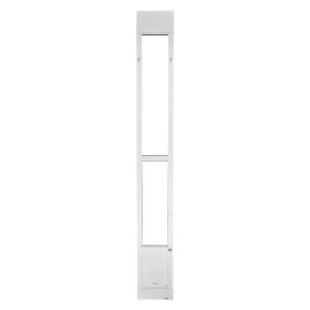 Dog Door for Sliding Glass Door, 91 to 96 in Adjustable Height, Aluminum Alloy Frame with Metal Rotating Hinges, Lock Design, 8 1/4 x 12 1/4 in F