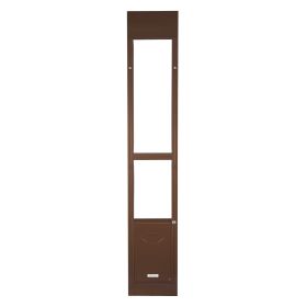 Dog Door for Sliding Glass Door, 75 7/8 to 80 11/16 in Adjustable Height, Aluminum Alloy Frame with Rotating Hinges, Lock Design (Curtain Size: Size L, size: Door Height (75-81 inch))